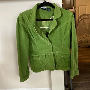 Courdoroy apple green jacket
